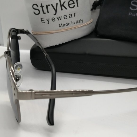 BNWT Stryker Italy Unisex Mirror Polarized Sun Silver Mirror/Gun ST6218 - Picture 2 of 7